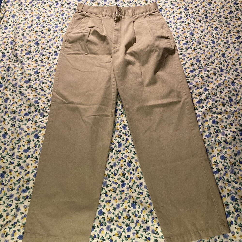 Haggar Men’s 100% Cotton Khaki Pants – Size 31x31 (Baggy Grandpa Fit)